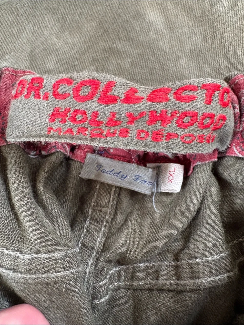 Dr. Collectors Relaxed Tie-Dye Chinos in Olive Brown